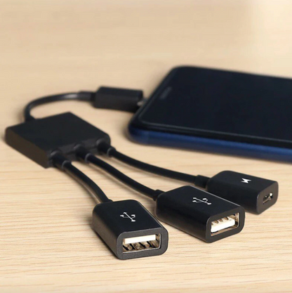 USB-C to Type A USB Mini Hub OTG 3 Ports