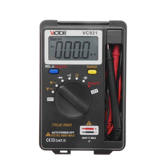 VICTOR VC921 Pocket Digital Multimeter - 3 3/4 Auto-Range DMM
