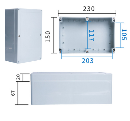 Weatherproof Enclosure IP65 NEMA 4 ABS