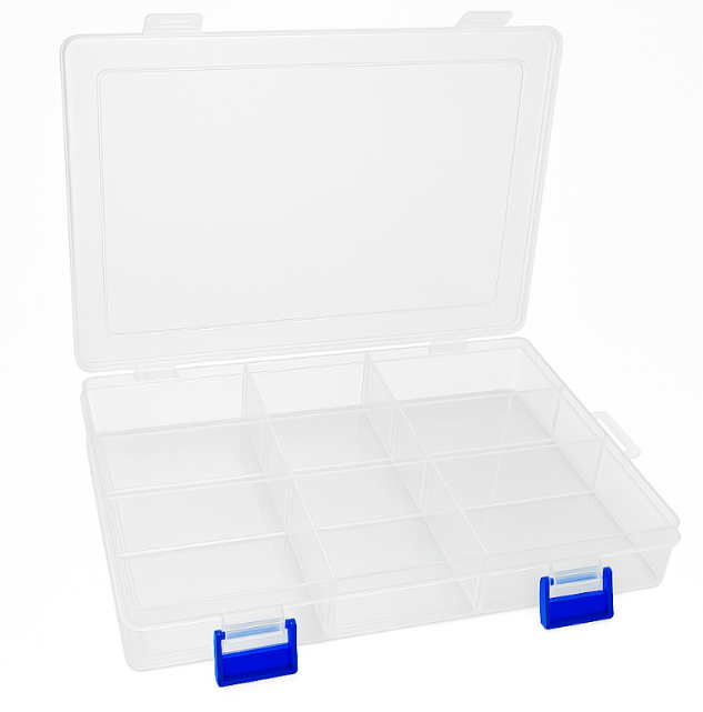 Latching Multi Compartment Case Storage Box
