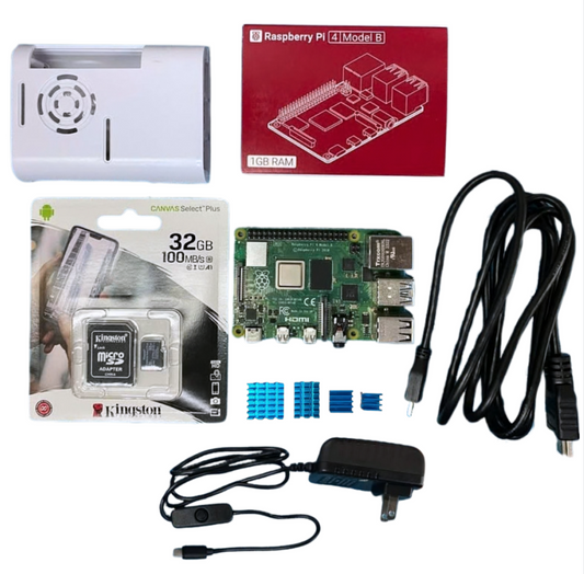 Raspberry Pi 4 Bundle Kit - 8GB with ABS Plastic Casing RPI USB C Power Heat Sink Micro