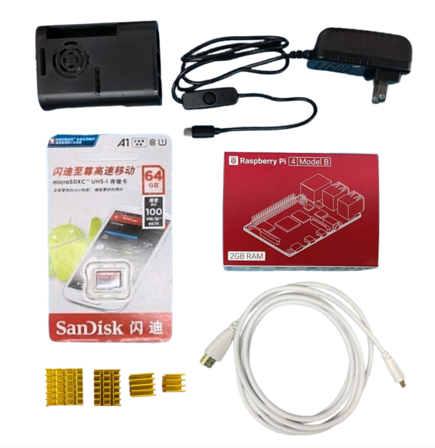 Raspberry Pi 4 Bundle Kit - 8GB with ABS Plastic Casing RPI USB C Power Heat Sink Micro