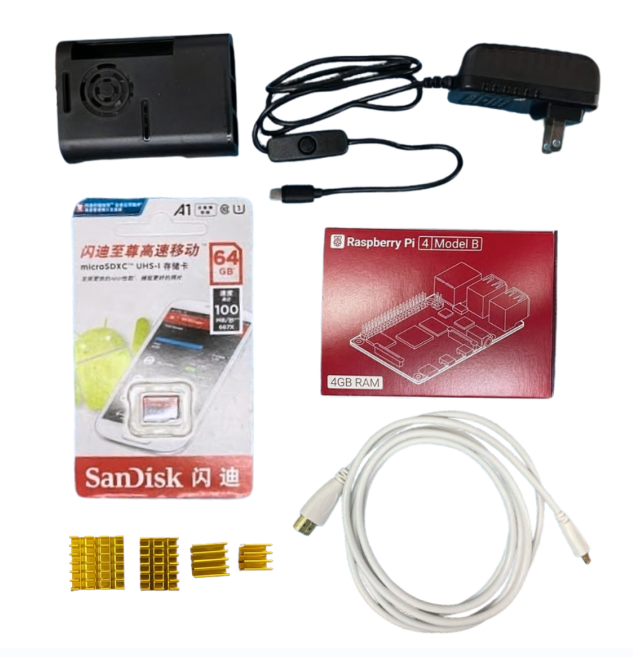 Raspberry Pi 4 Bundle Kit - 8GB with ABS Plastic Casing RPI USB C Power Heat Sink Micro