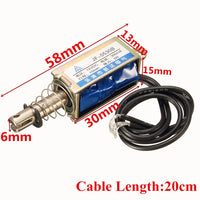 Solenoid JF-0530B Push Pull Open Frame Mini Valve Electromagnet - circuitrocks