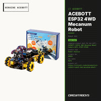 ACEBOTT ESP32 4WD Mecanum Robot - Camera + WiFi STEM - genuine, circuit.rocks