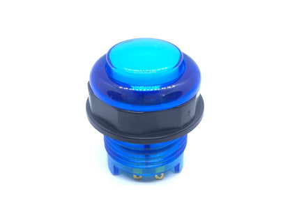 Arcade Button with LED 30mm Translucent Blue