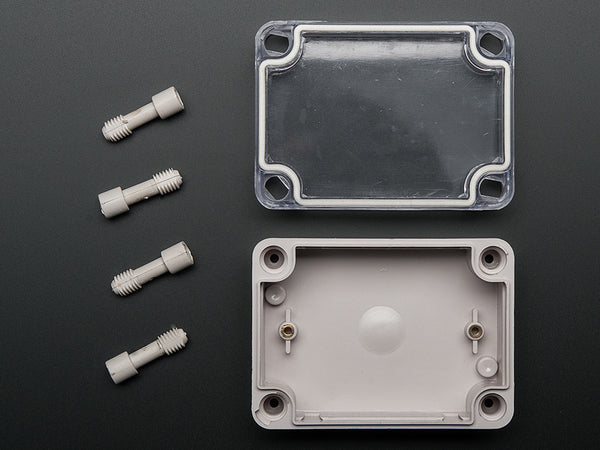 Arduino Project Enclosure Weatherproof Small Plastic Clear Top - circuitrocks