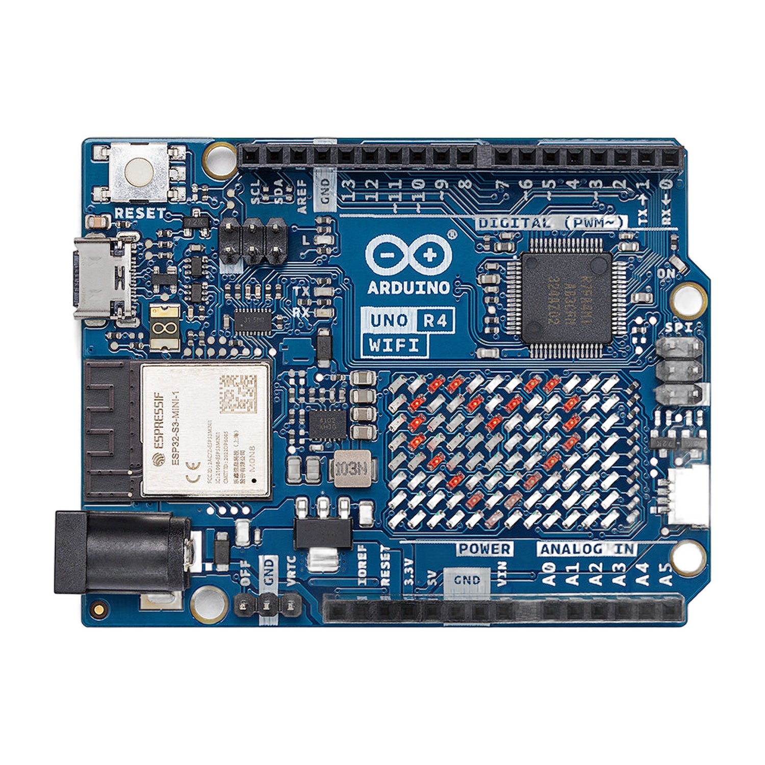 Arduino UNO R4 WiFi ABX00087 - RA4M1, Wi-Fi/BLE, LED Matrix - circuit.rocks