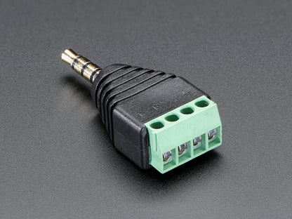 Audio Plug Terminal Block 3.5mm (1/8") 4-Pole (TRRS)