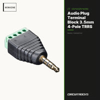 Audio Plug Terminal Block 3.5mm 4-Pole TRRS - genuine, circuit.rocks