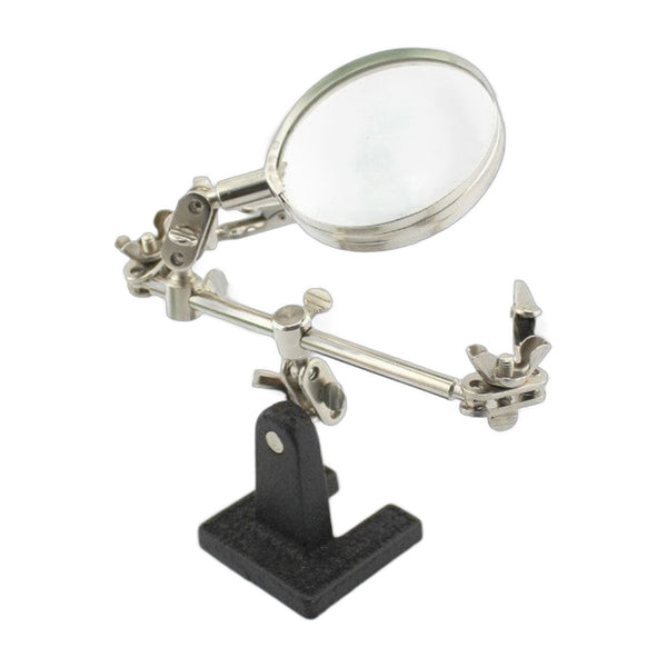 Third Hand Tool w/ Magnifying Glass - Soldering Helping Hand - circuit.rocks