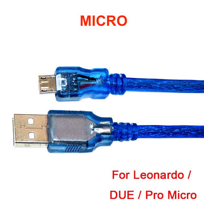 USB Cable (USB-C / Micro-USB / Mini-USB) to USB-A, 30 cm