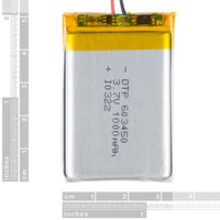 Battery 3.7V Polymer Lithium Ion 1000mAh - circuitrocks