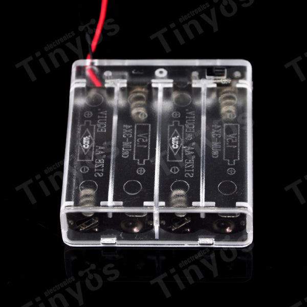 4xAA Battery Holder w/ Barrel Jack Connector