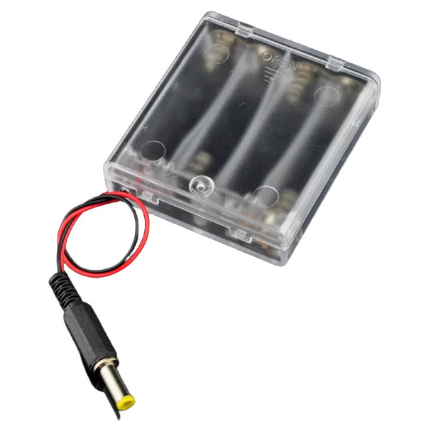 4xAA Battery Holder w/ Barrel Jack (G5099FDCF501BE)