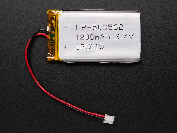 Battery Lithium Ion Polymer 3.7v 1200mAh - circuitrocks