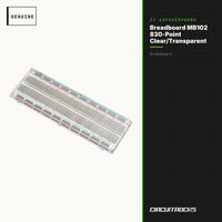 Breadboard MB102 830-Point Clear/Transparent - genuine, circuit.rocks