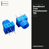 Breadboard Trim Potentiometer 10k - 1-Turn - genuine, circuit.rocks