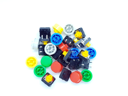 Button Colorful Round Tactile Switch Assortment 25 pack