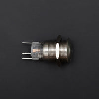 LED BLUE 16mm Illuminated Flat Metal Push Button Switch 16mm - circuitrocks