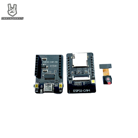 ESP32-CAM + USB Programmer (ESP32-CAM-MB) – OV2640 2MP, Wi-Fi/BLE, USB-C, CH340, 8MB PSRAM