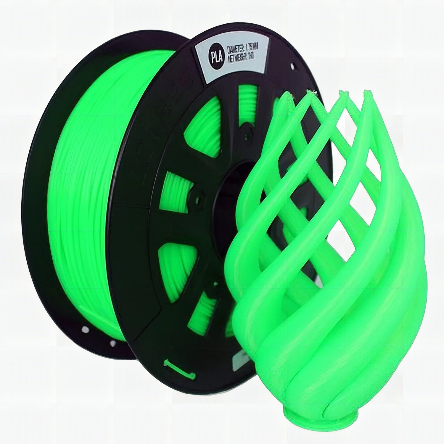 CCTREE PLA 3D Filament 1.75mm Fluorescent Green