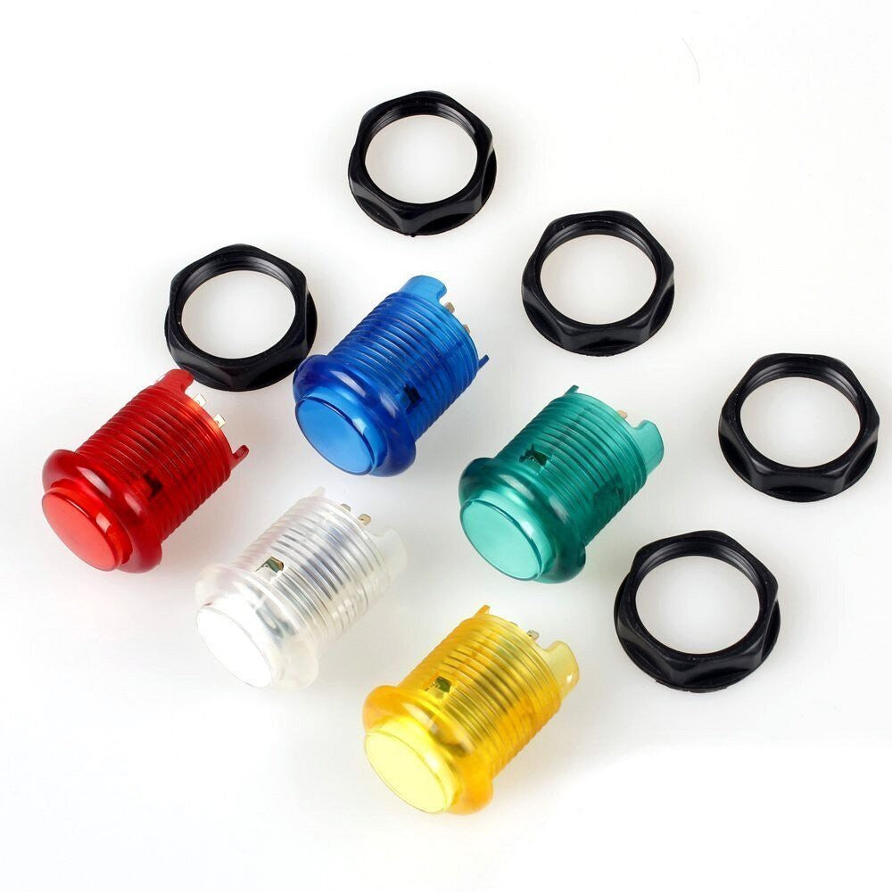 Arcade LED Lights Push Button Built-In Switch 5V Illuminated Buttons Diy Kit - circuitrocks