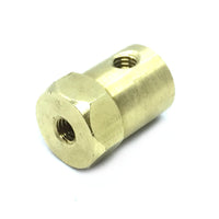 Coupling 2mm Hexagon Brass for Motor Shafts and Wheels - view 2