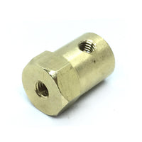 Coupling 5mm Hexagon Brass for Motor Shafts and Wheel - view 2