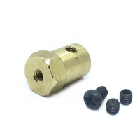Coupling 5mm Hexagon Brass for Motor Shafts and Wheel - view 3
