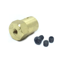 Coupling 8mm Hexagon Brass for Motor Shafts and Wheel - circuitrocks