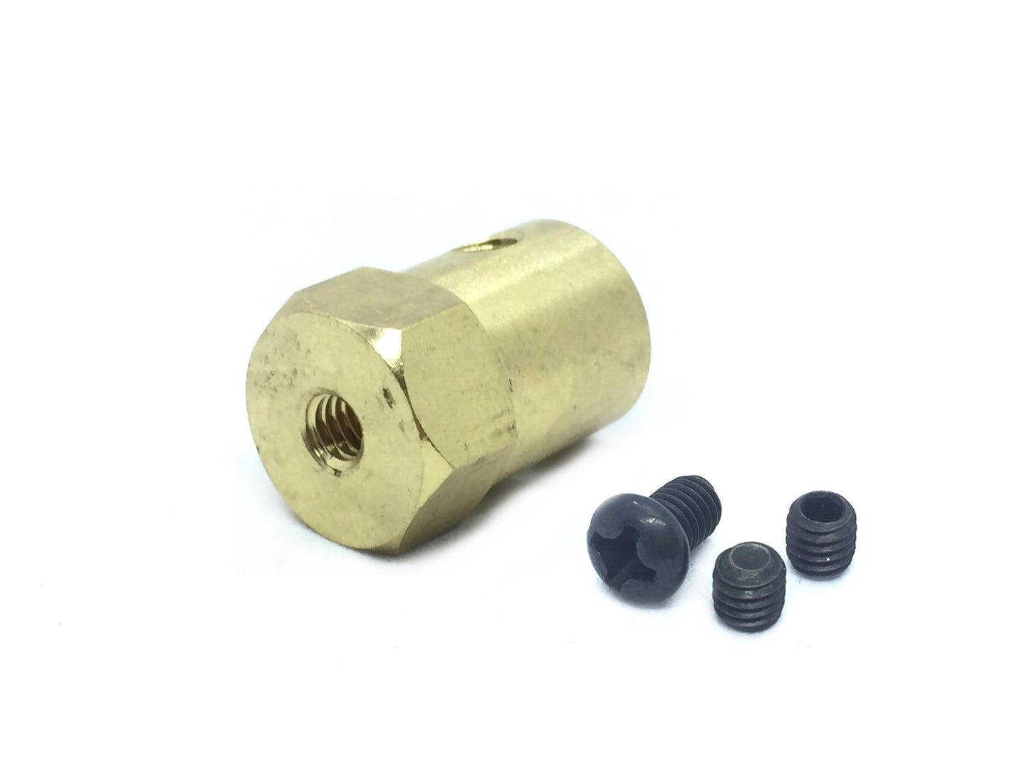 Coupling 8mm Hexagon Brass for Motor Shafts and Wheel