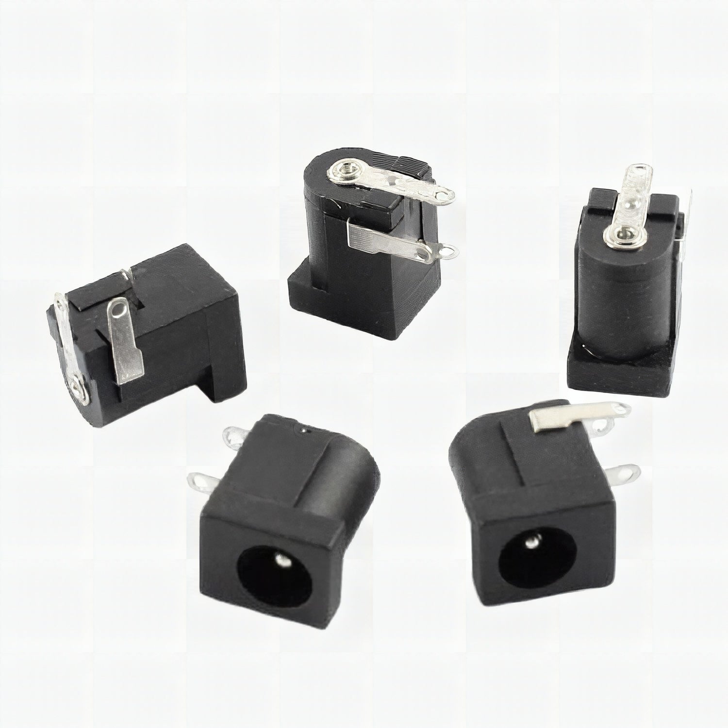 DC Barrel Jack 2.1mm 5pcs - Panel-Mount Female