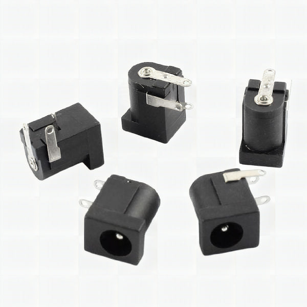 DC Barrel Jack 2.1mm 5pcs - Panel-Mount Female