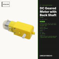 DC Geared Motor with Back Shaft - Straight-Type - genuine, circuit.rocks