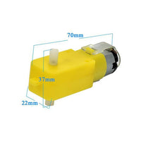 DC TT Geared Motor 6V 300 RPM I-Type 2x Shaft - circuitrocks
