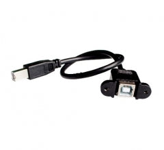 USB Panel Mount Cable B Male to B Female - circuitrocks