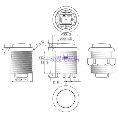 Arcade LED Lights Push Button Built-In Switch 5V Illuminated Buttons Diy Kit - circuitrocks