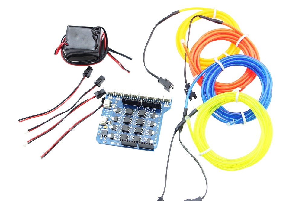 EL Wire Driver Shield 8-Channel Kit (DEL0008KIT)