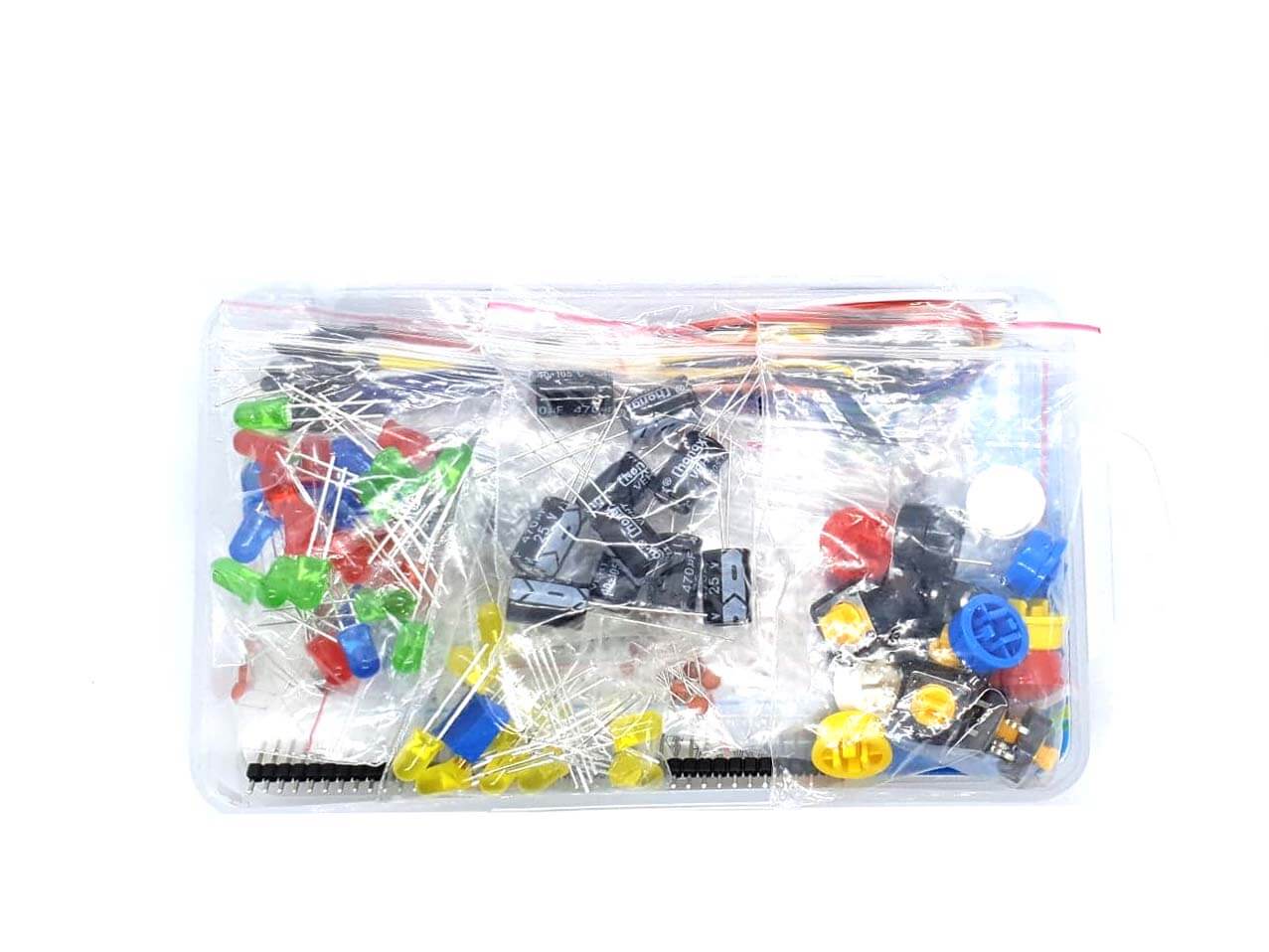 Electronics Kit LED Capacitor Wires Breadboard Resistor