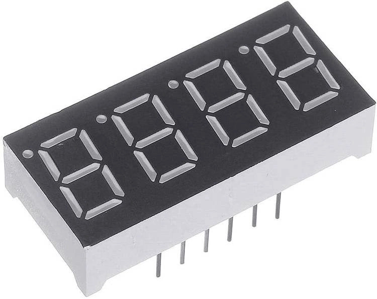 Four Digit Numeric Time Display 0.36" Red Common Cathode