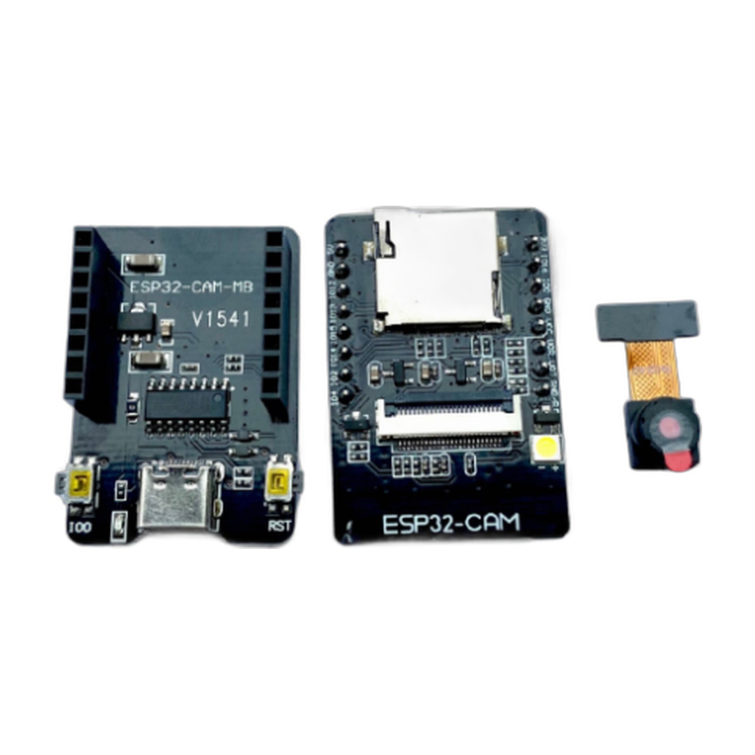 ESP32-CAM + ESP32-CAM-MB Programmer - 2MP OV2640, WiFi/BLE - circuit.rocks