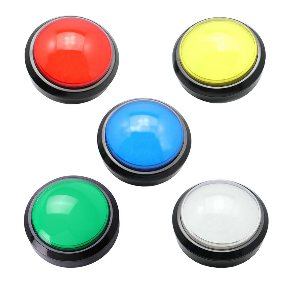 Big Round Push Button LED With Microswitch For Diy Arcade Game Machine 100Mm - circuitrocks