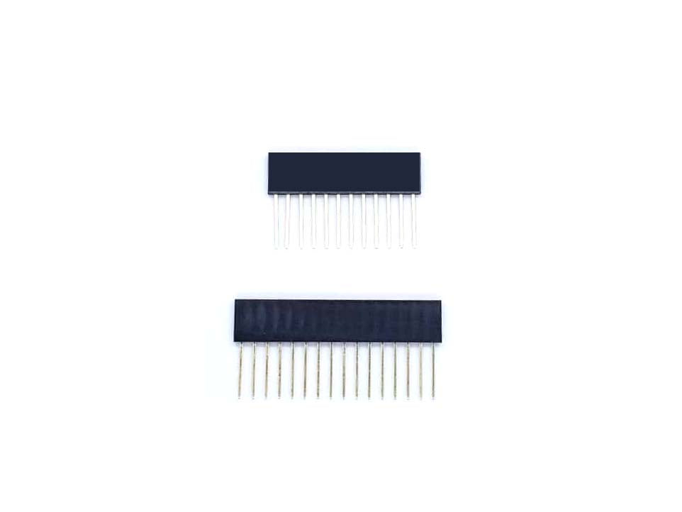 Feather Stacking Headers 12-pin and 16-pin female headers
