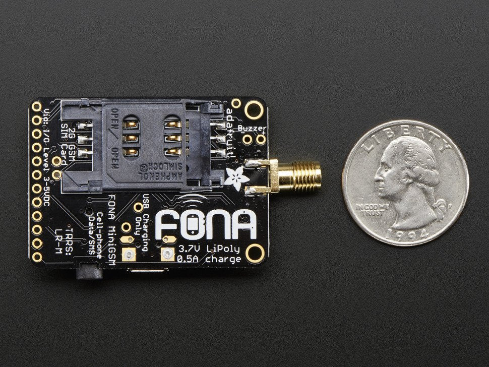 FONA Adafruit Mini Cellular GSM Breakout SMA Version v1