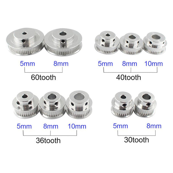 GT2 Timing Pulley 2Gt Bore Aluminium Gear Teeth - circuitrocks