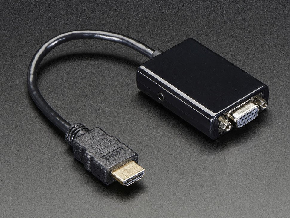 HDMI to VGA Video Adapter and 3.5mm Male / Male Stereo Cable