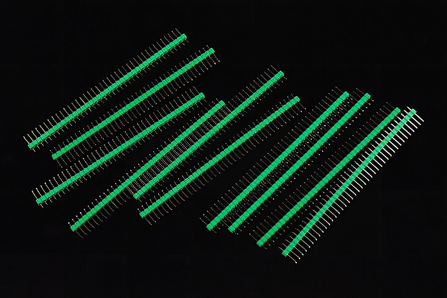 Headers 2.54mm Arduino Male Pin Straight Green 5pcs