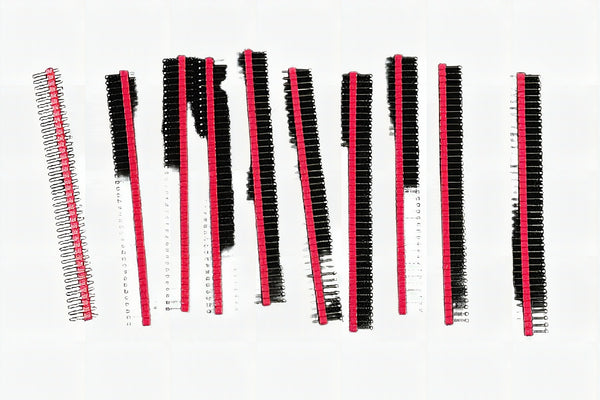 Headers 2.54mm Arduino Male Pin Straight Red 5pcs