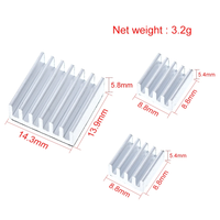 Heatsink Adhesive Aluminum Raspberry Pi - circuitrocks